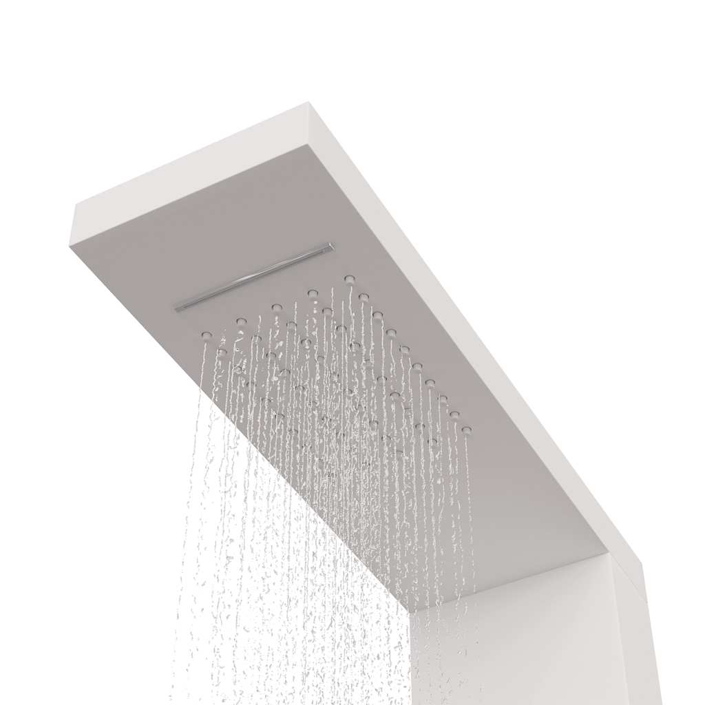 vidaXL Duschpaneel-System Aluminium Weiß