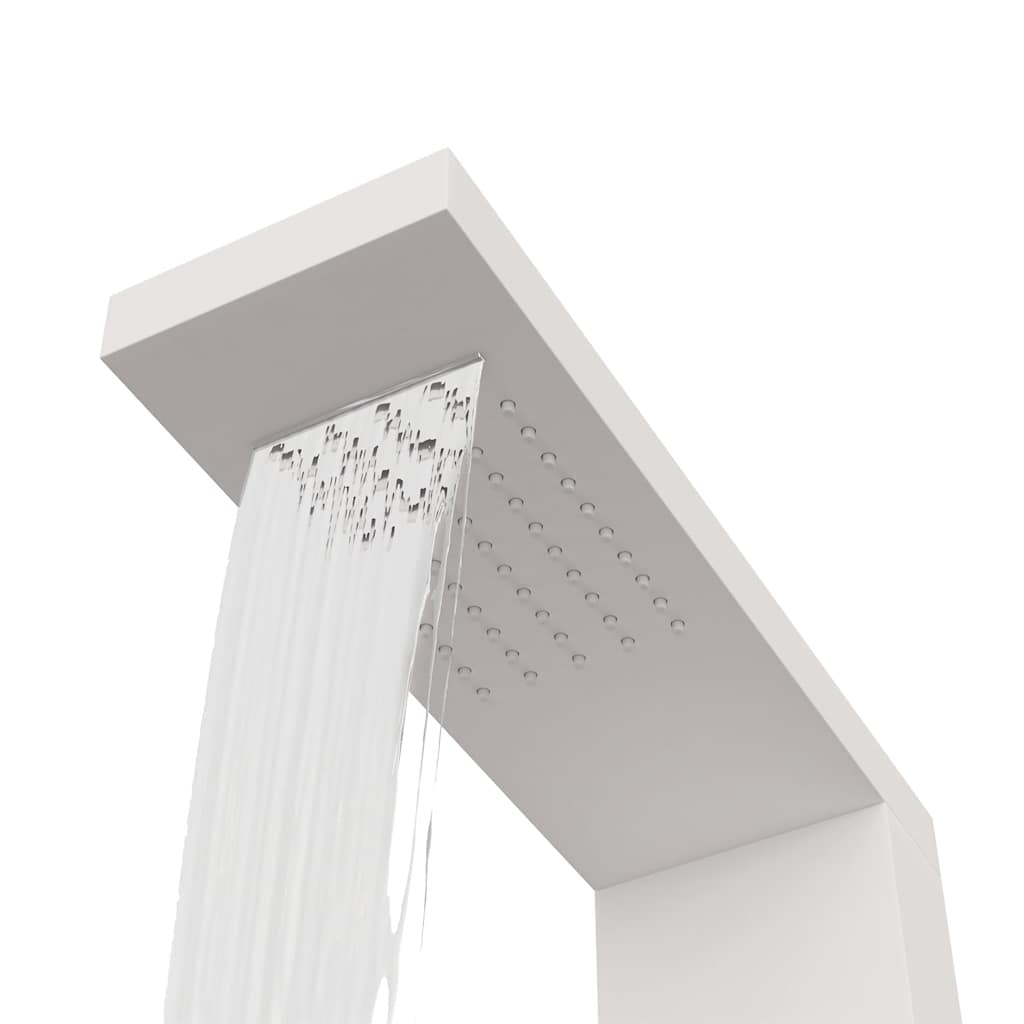 vidaXL Duschpaneel-System Aluminium Weiß