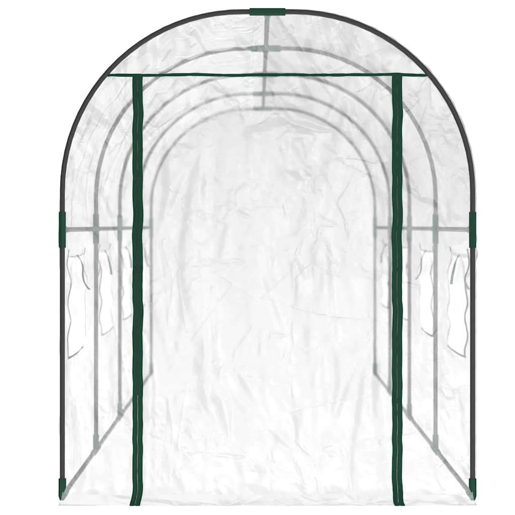 vidaXL Gewächshaus Transparent 160x400x190 cm PVC & Stahl