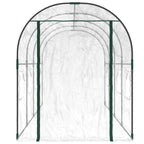 vidaXL Gewächshaus Transparent 160x400x190 cm PVC & Stahl