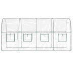 vidaXL Gewächshaus Transparent 160x400x190 cm PVC & Stahl