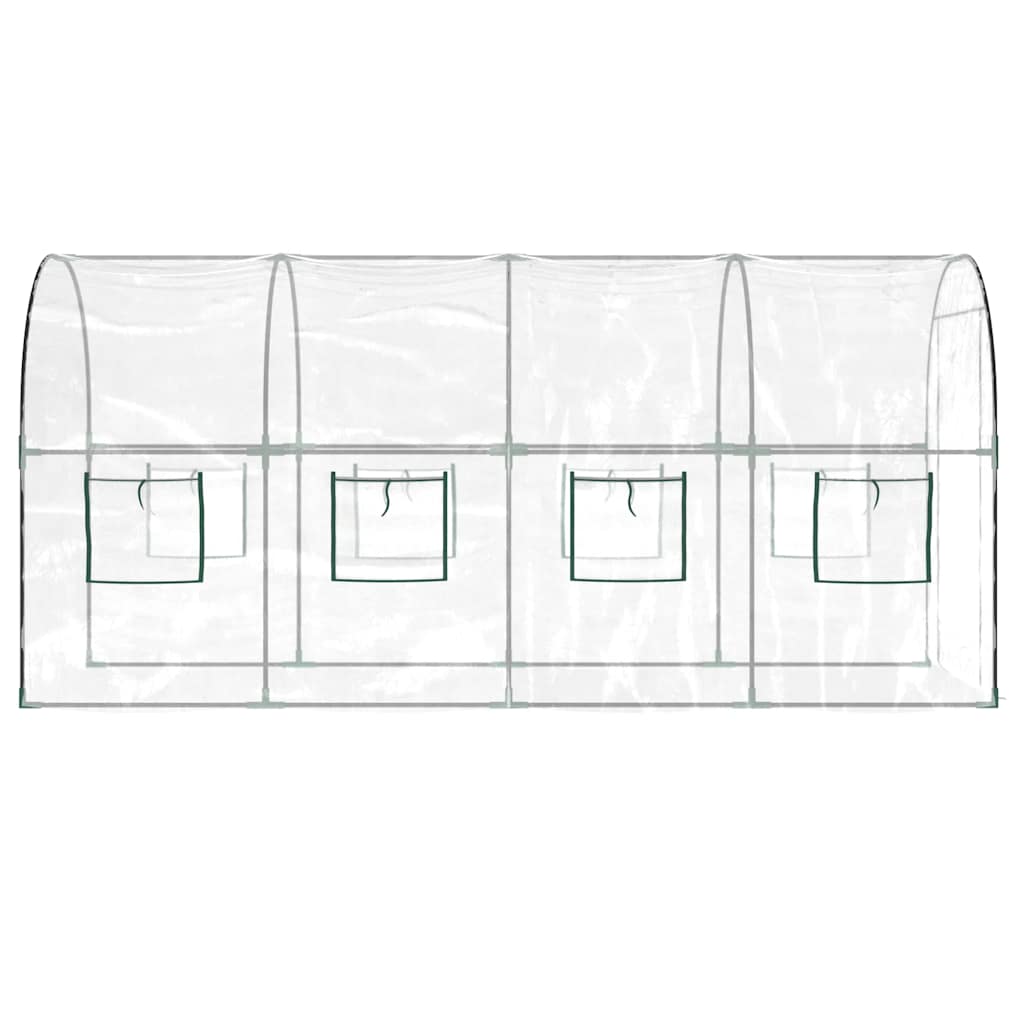 vidaXL Gewächshaus Transparent 160x400x190 cm PVC & Stahl