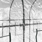 vidaXL Gewächshaus Transparent 160x400x190 cm PVC & Stahl