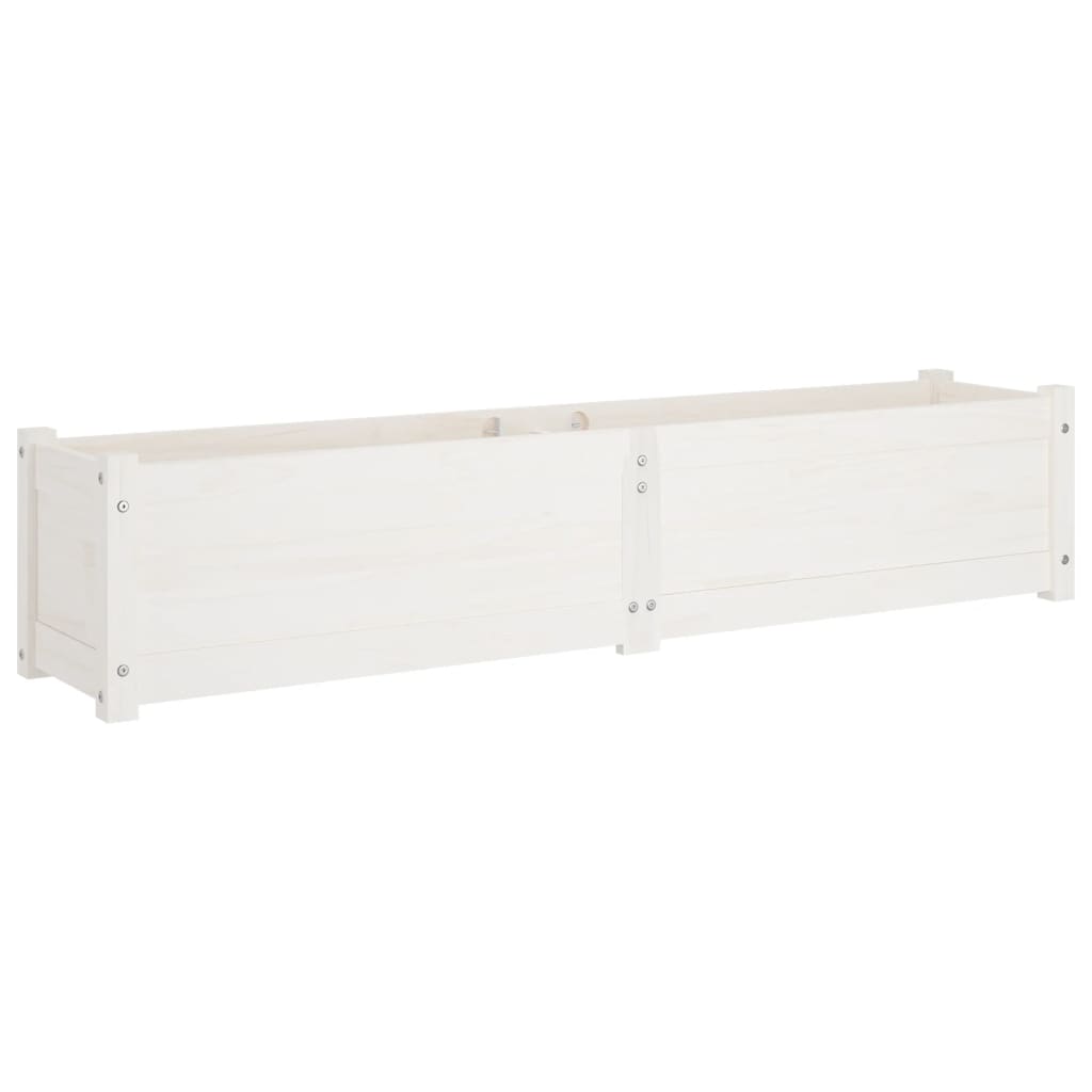 vidaXL Garten-Hochbeete 2 Stk. Weiß 150x31x31 cm Massivholz Kiefer