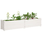 vidaXL Garten-Hochbeete 2 Stk. Weiß 150x31x31 cm Massivholz Kiefer
