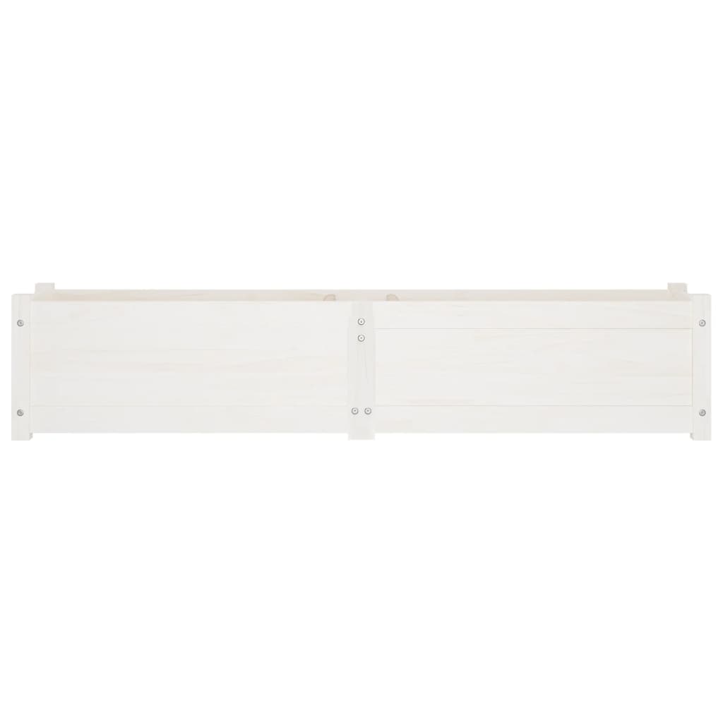 vidaXL Garten-Hochbeete 2 Stk. Weiß 150x31x31 cm Massivholz Kiefer