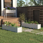vidaXL Garten-Hochbeete 2 Stk. Weiß 150x31x31 cm Massivholz Kiefer