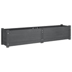 vidaXL Garten-Hochbeet Grau 150x31x31 cm Massivholz Kiefer