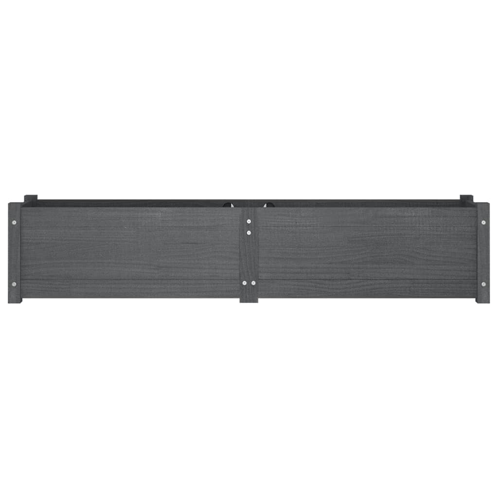 vidaXL Garten-Hochbeet Grau 150x31x31 cm Massivholz Kiefer
