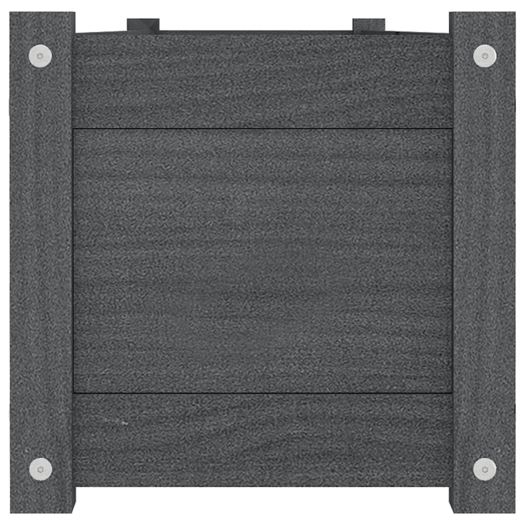 vidaXL Garten-Hochbeet Grau 150x31x31 cm Massivholz Kiefer