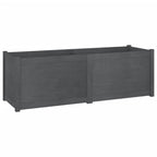 vidaXL Pflanzkübel Grau 150x50x50 cm Massivholz Kiefer