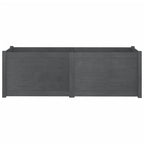 vidaXL Pflanzkübel Grau 150x50x50 cm Massivholz Kiefer