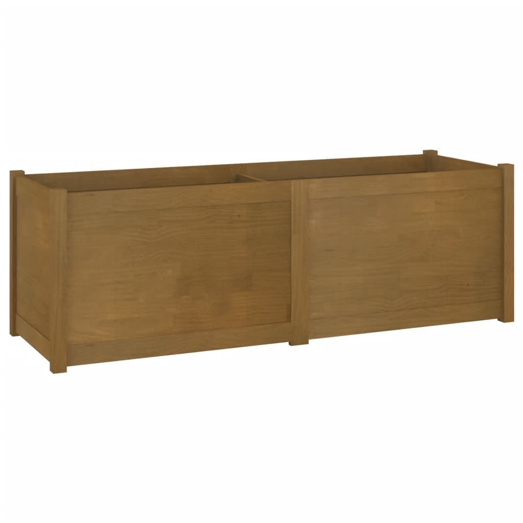 vidaXL Pflanzkübel Honigbraun 150x50x50 cm Massivholz Kiefer