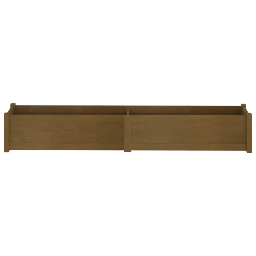 vidaXL Pflanzkübel 2 Stk. Honigbraun 200x31x31 cm Massivholz Kiefer