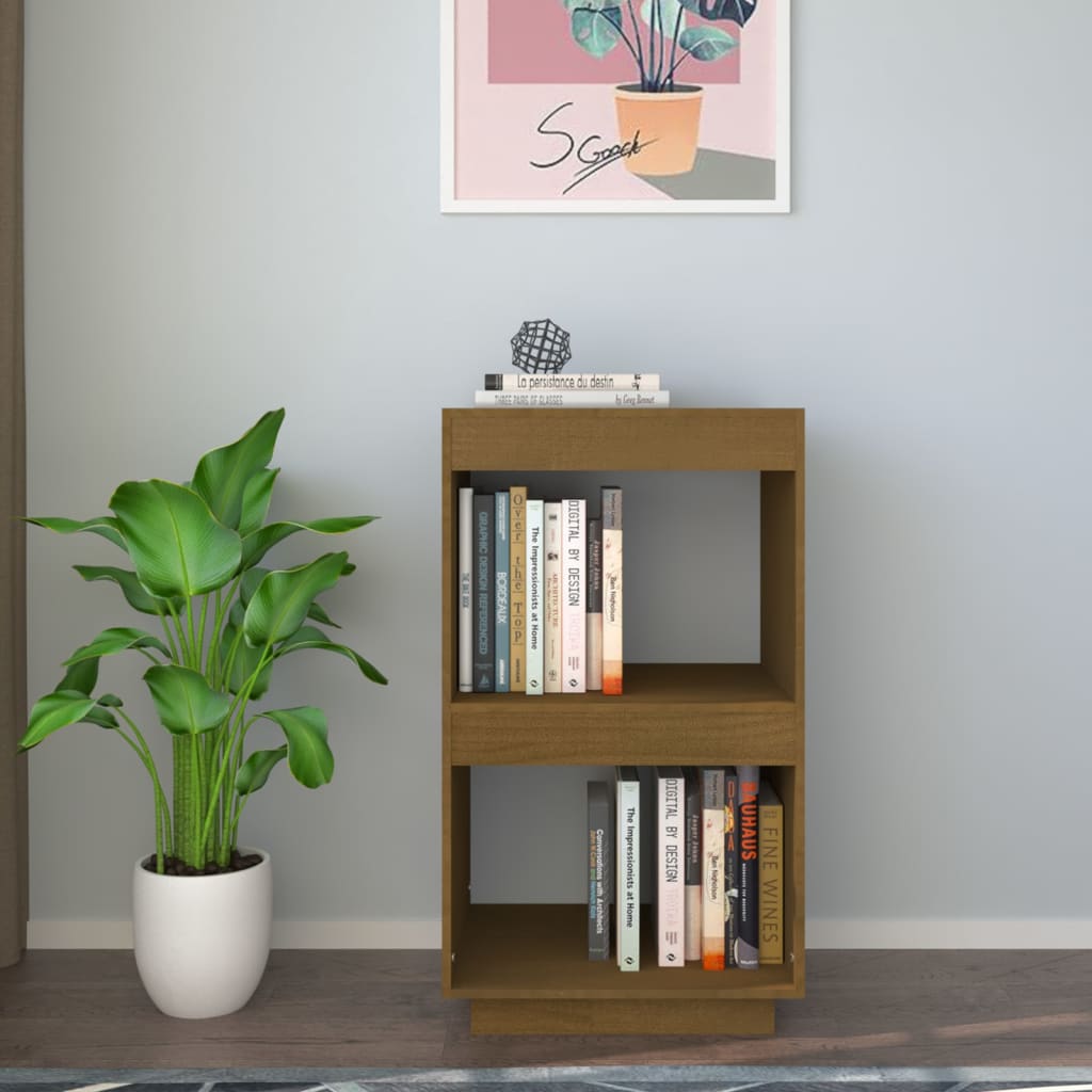 vidaXL Bücherregal Honigbraun 40x35x71 cm Massivholz Kiefer