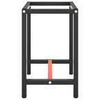 vidaXL Werkbankgestell Mattschwarz und Mattrot 70x50x79 cm Metall