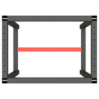 vidaXL Werkbankgestell Mattschwarz und Mattrot 70x50x79 cm Metall