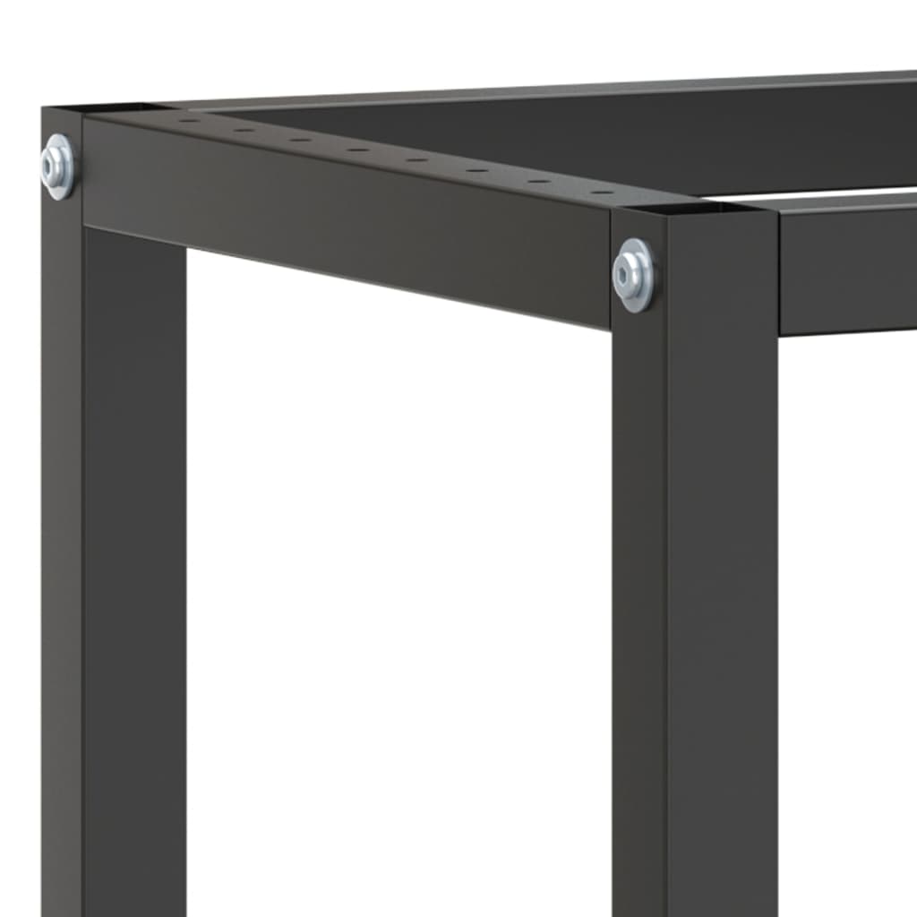 vidaXL Werkbankgestell Mattschwarz und Mattrot 70x50x79 cm Metall