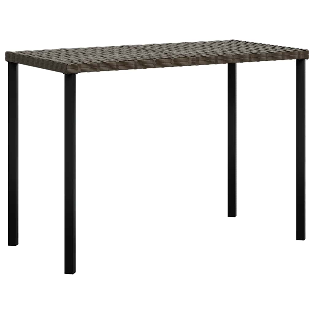 vidaXL 5-tlg. Sofagarnitur in L-Form mit Kissen Poly Rattan Braun