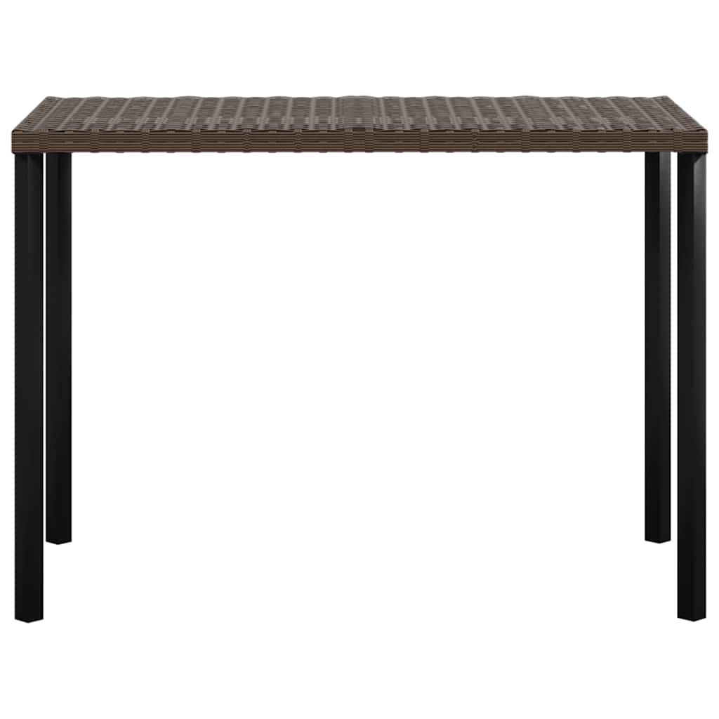 vidaXL 5-tlg. Sofagarnitur in L-Form mit Kissen Poly Rattan Braun