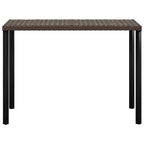 vidaXL 5-tlg. Sofagarnitur in L-Form mit Kissen Poly Rattan Braun