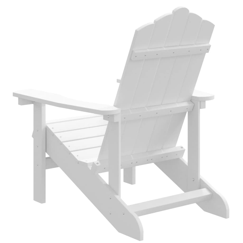 vidaXL Adirondack-Gartenstuhl HDPE Weiß