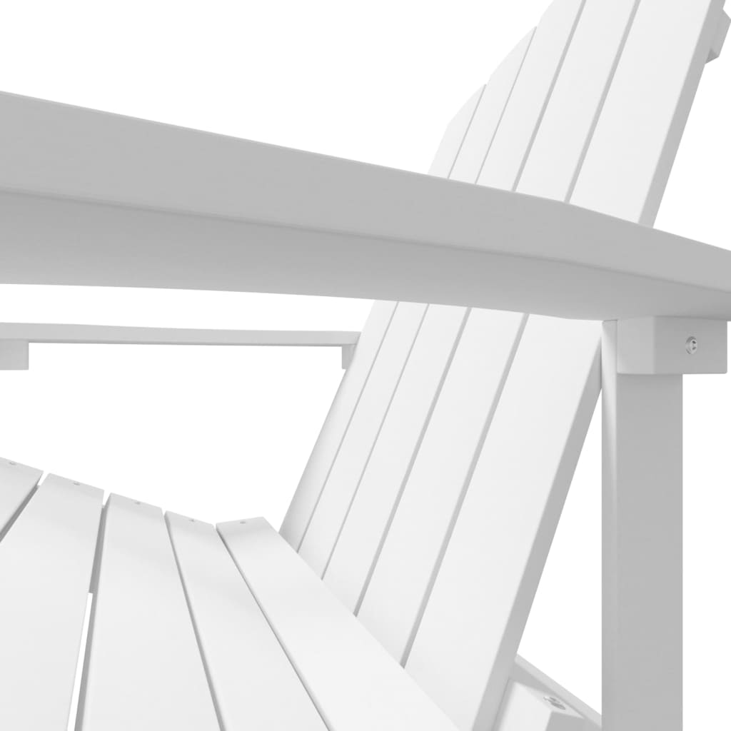 vidaXL Adirondack-Gartenstuhl HDPE Weiß