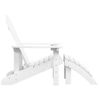 vidaXL Adirondack-Gartenstuhl mit Fußstütze HDPE Weiß