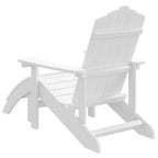 vidaXL Adirondack-Gartenstuhl mit Fußstütze HDPE Weiß