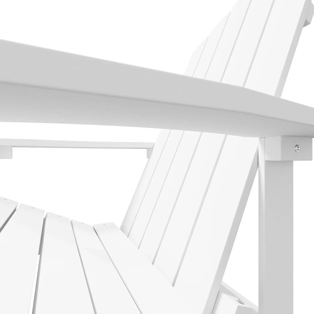 vidaXL Adirondack-Gartenstuhl mit Fußstütze HDPE Weiß