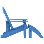 vidaXL Adirondack-Gartenstuhl mit Fußteil HDPE Aquablau