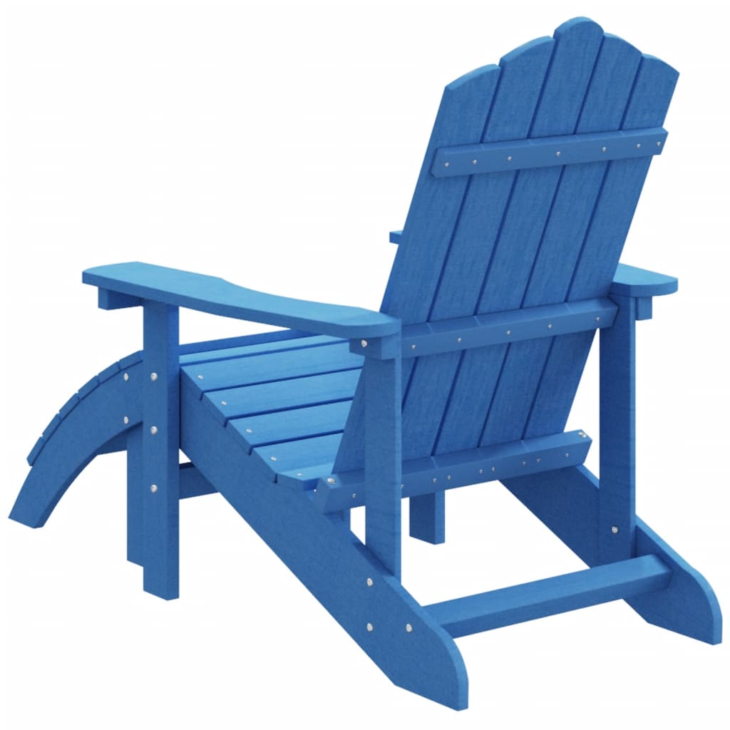 vidaXL Adirondack-Gartenstuhl mit Fußteil HDPE Aquablau