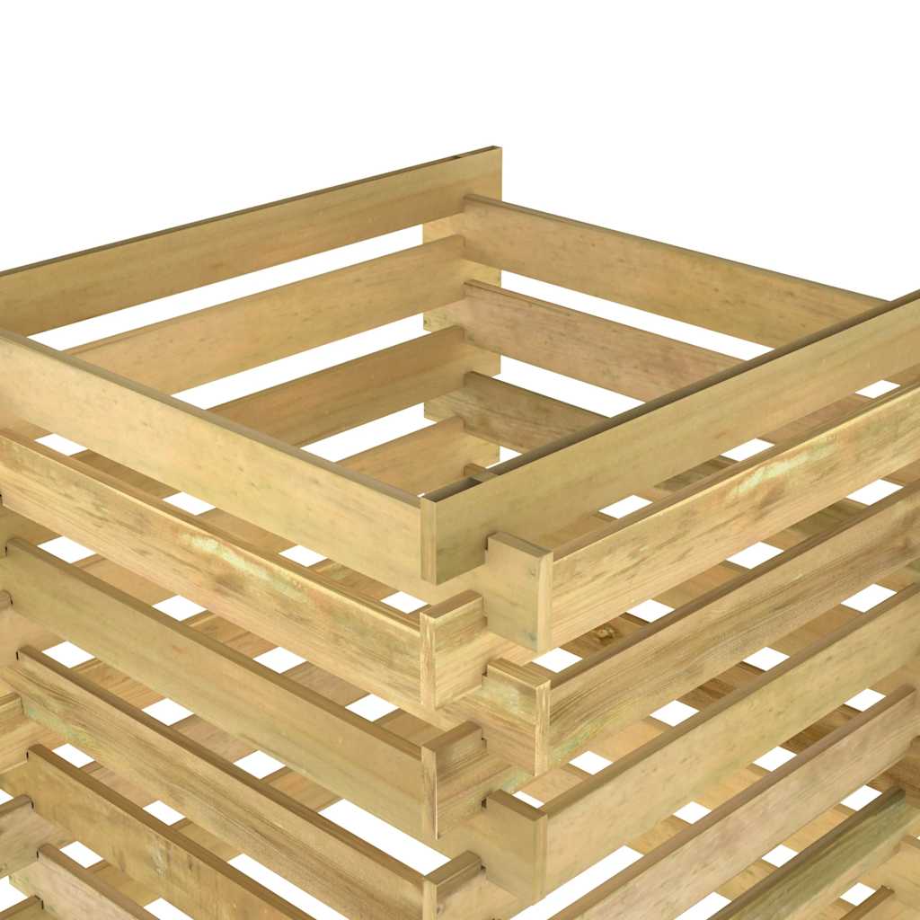 vidaXL  Lattenrost-Komposter 90x90x90 cm Imprägniertes Kiefernholz