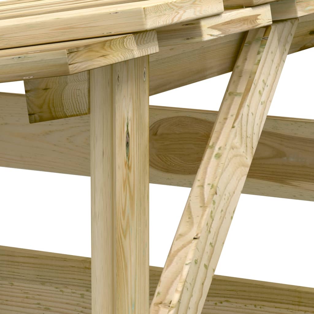vidaXL Pergola mit Dach 100x90x100 cm Imprägniertes Kiefernholz