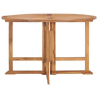 vidaXL Garten-Esstisch Klappbar Ø110x75 cm Massivholz Teak