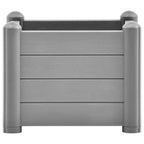 vidaXL Garten-Hochbeet PP Stein Grau 43x43x35 cm