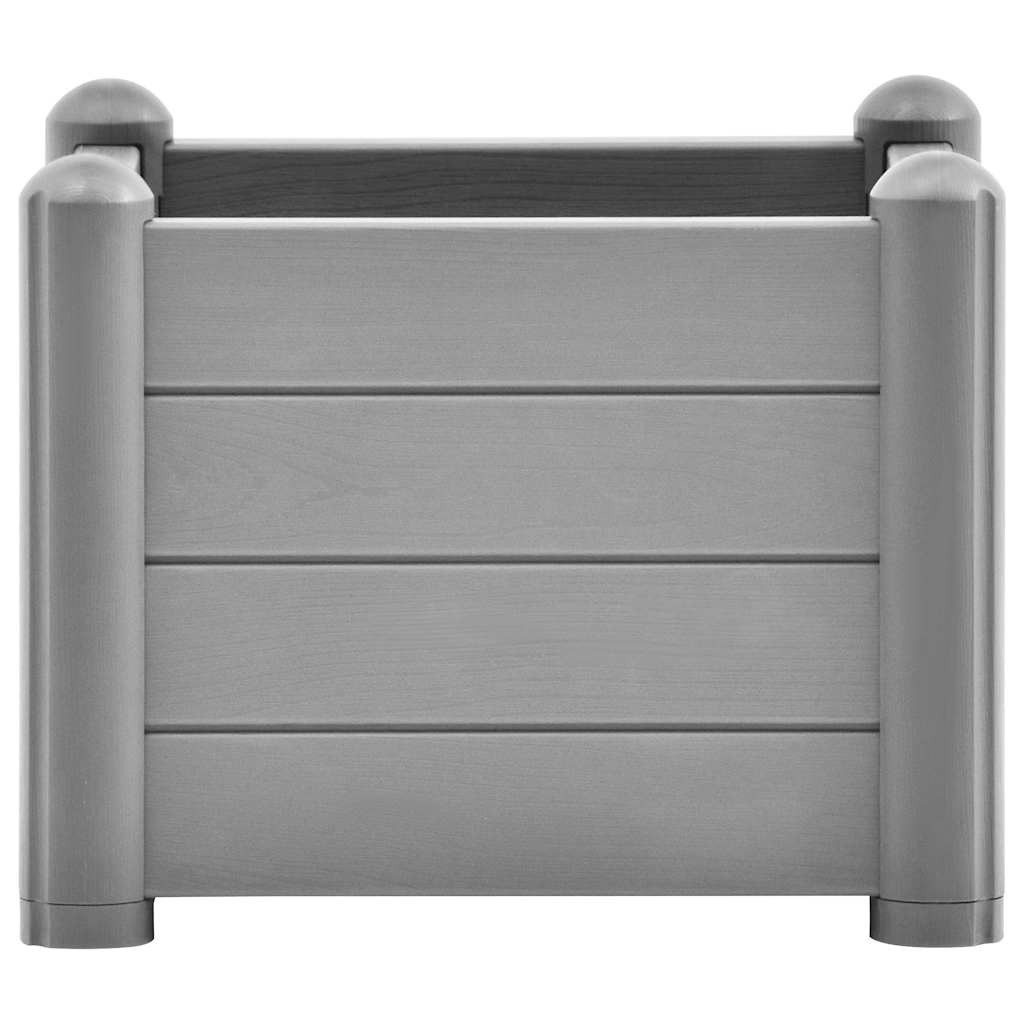 vidaXL Garten-Hochbeet PP Stein Grau 43x43x35 cm