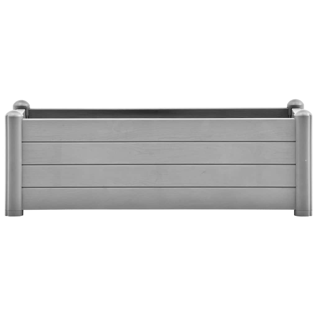 vidaXL Garten-Hochbeet PP Steingrau 100x43x35 cm