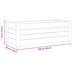 vidaXL Garten-Hochbeet PP Steingrau 100x43x35 cm