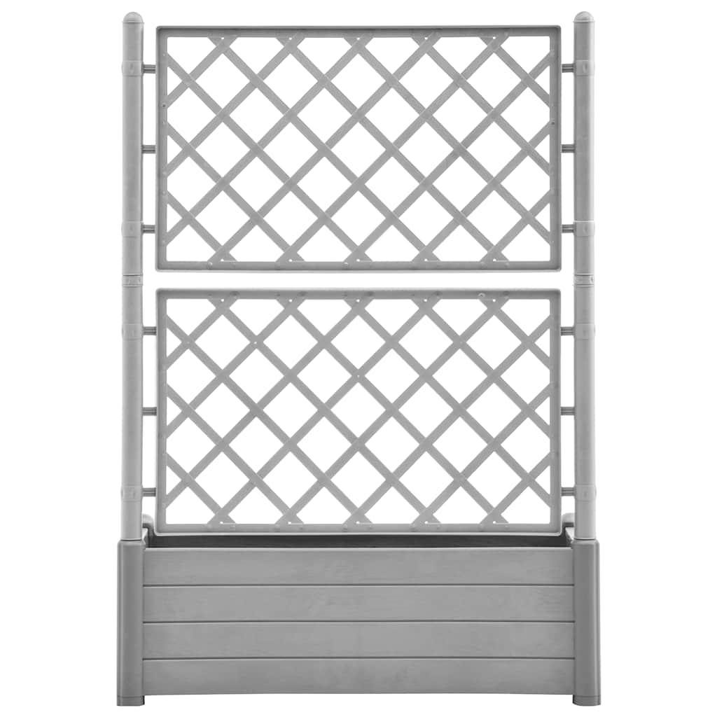 vidaXL Pflanzkübel mit Spalier 100x43x142 cm PP Steingrau