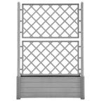 vidaXL Pflanzkübel mit Spalier 100x43x142 cm PP Steingrau