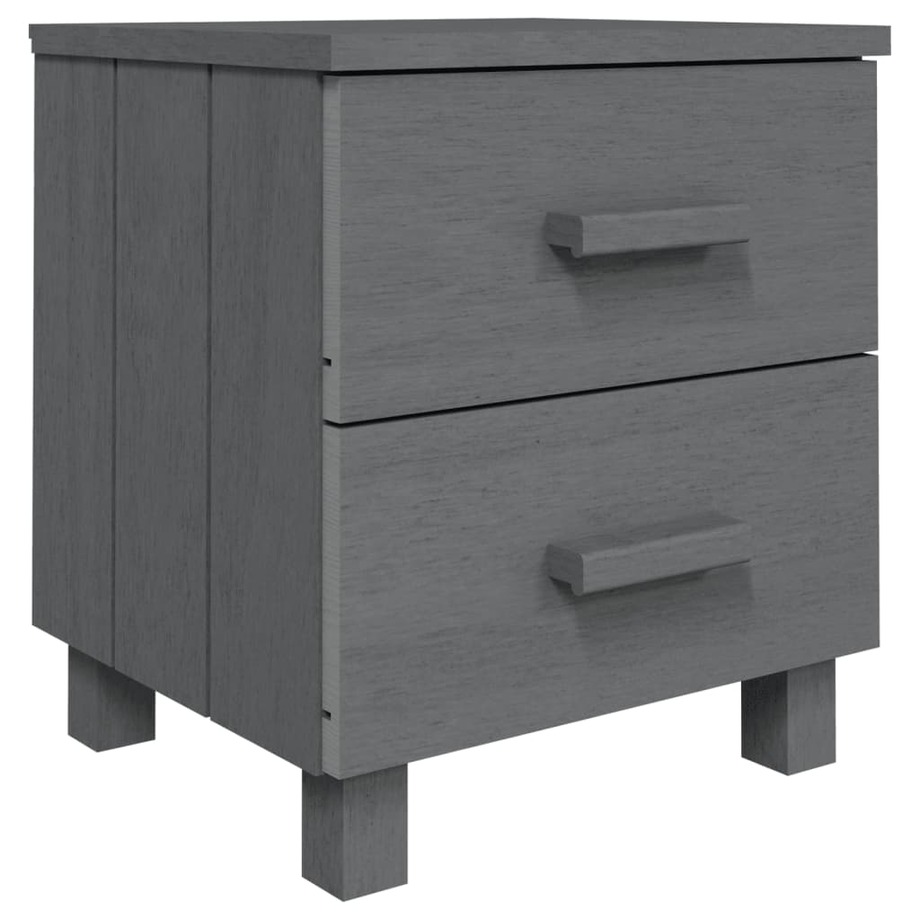 vidaXL Nachttisch HAMAR Dunkelgrau 40x35x44,5 cm Massivholz Kiefer
