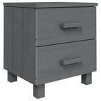vidaXL Nachttisch HAMAR Dunkelgrau 40x35x44,5 cm Massivholz Kiefer