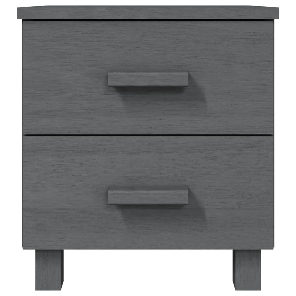 vidaXL Nachttisch HAMAR Dunkelgrau 40x35x44,5 cm Massivholz Kiefer