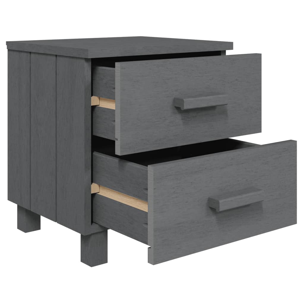 vidaXL Nachttisch HAMAR Dunkelgrau 40x35x44,5 cm Massivholz Kiefer