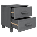 vidaXL Nachttisch HAMAR Dunkelgrau 40x35x44,5 cm Massivholz Kiefer