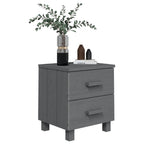 vidaXL Nachttisch HAMAR Dunkelgrau 40x35x44,5 cm Massivholz Kiefer