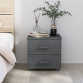 vidaXL Nachttisch HAMAR Dunkelgrau 40x35x44,5 cm Massivholz Kiefer