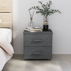vidaXL Nachttisch HAMAR Dunkelgrau 40x35x44,5 cm Massivholz Kiefer