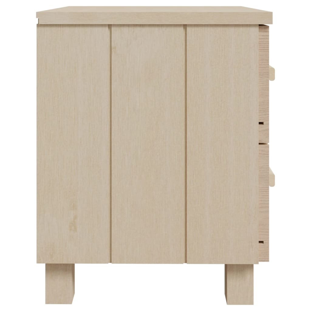 vidaXL Nachttische HAMAR 2 Stk. Honigbraun 40x35x44,5 cm Massivholz